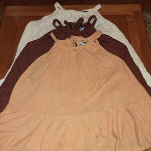 Old Navy Women's Tank Tops in Cream, Brown, and Tan